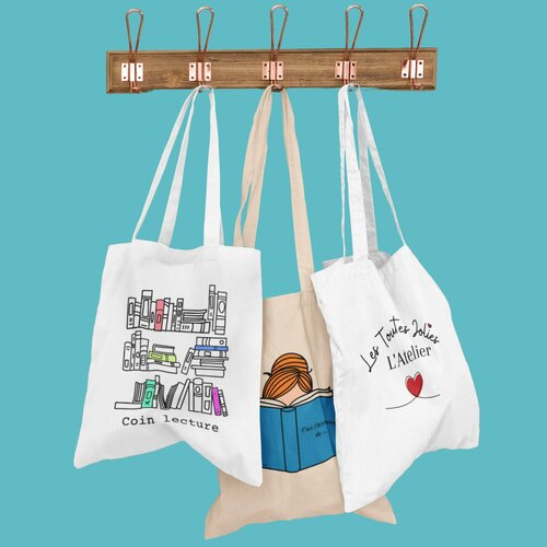 Tote bag "coin lecture"