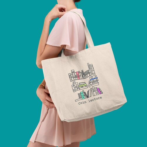 Grand tote bag/fourre-tout "coin lecture"