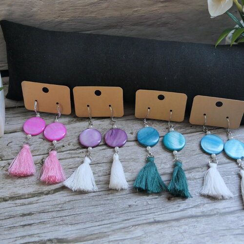 Boucles d'oreilles en nacre