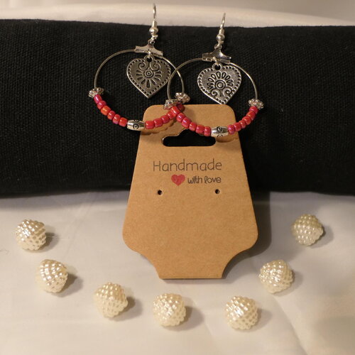 Boucles d'oreilles créole cœur