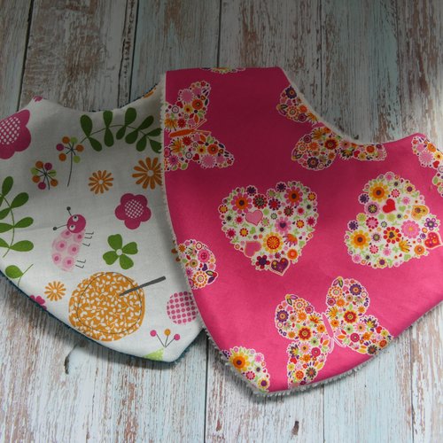 Lot de 2 bavoirs style bandana