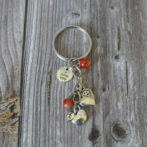 Porte-clés cœur et passion