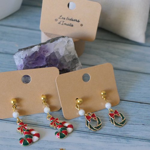 Boucles d'oreilles de noël