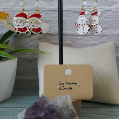 Boucles d'oreilles de noël
