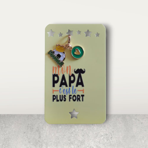 Carte message mon papa c'est le plus fort