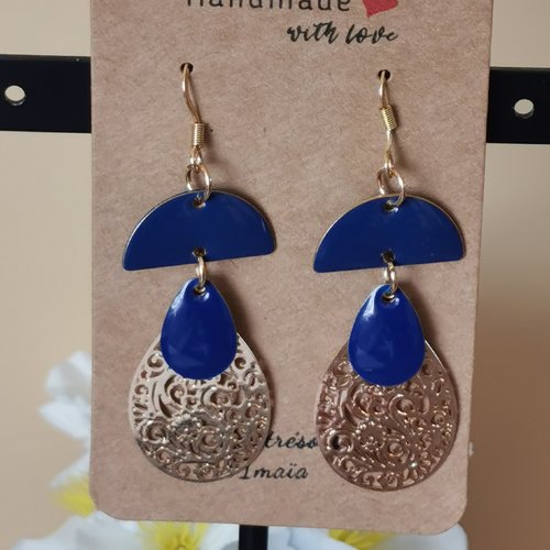 Boucles d'oreilles bleu