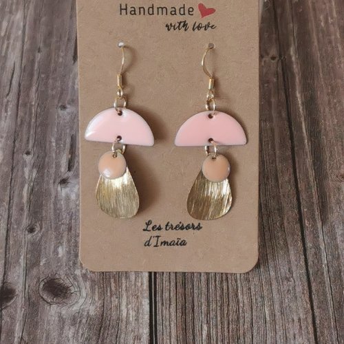 Boucles d'oreilles rose
