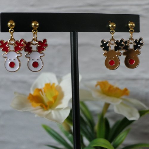 Boucles d'oreilles de noël