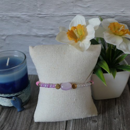 Bracelet ajustable rose