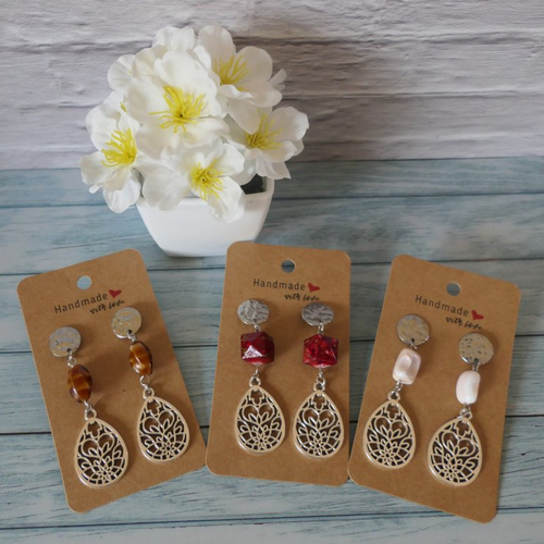 Boucles d’oreilles cœur ajouré