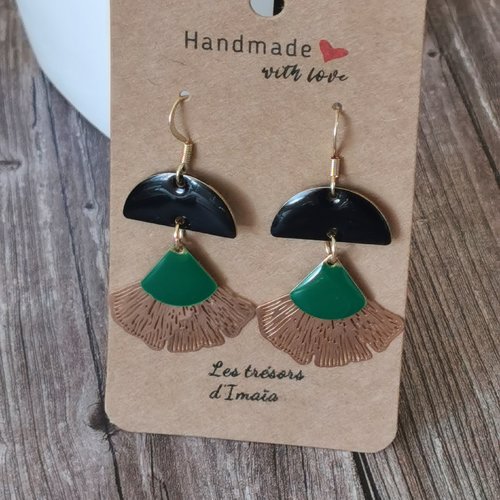 Boucles d'oreilles ginkgo