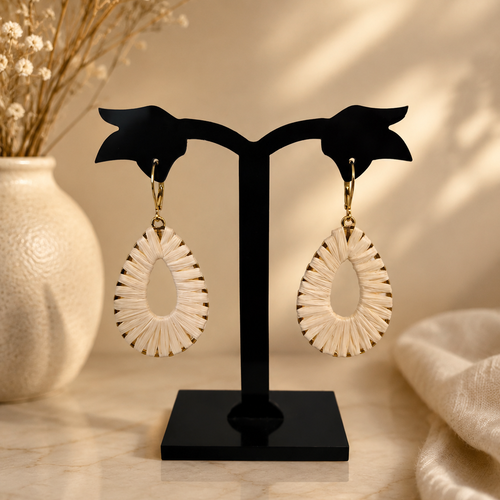 Boucle d'oreille " blanche"