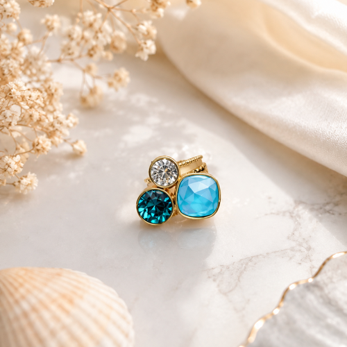 Bague cristaux swarovski "saphira"
