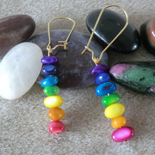 Boucles d'oreilles chakras "nissa"