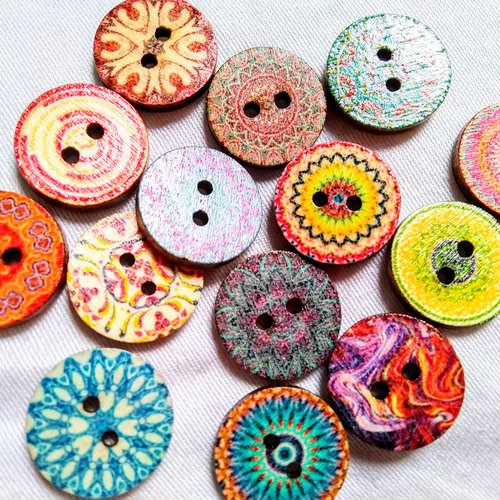 50 pcs en bois cœur creux forme boutons vêtements À faire soi-même Décoration 30 mm