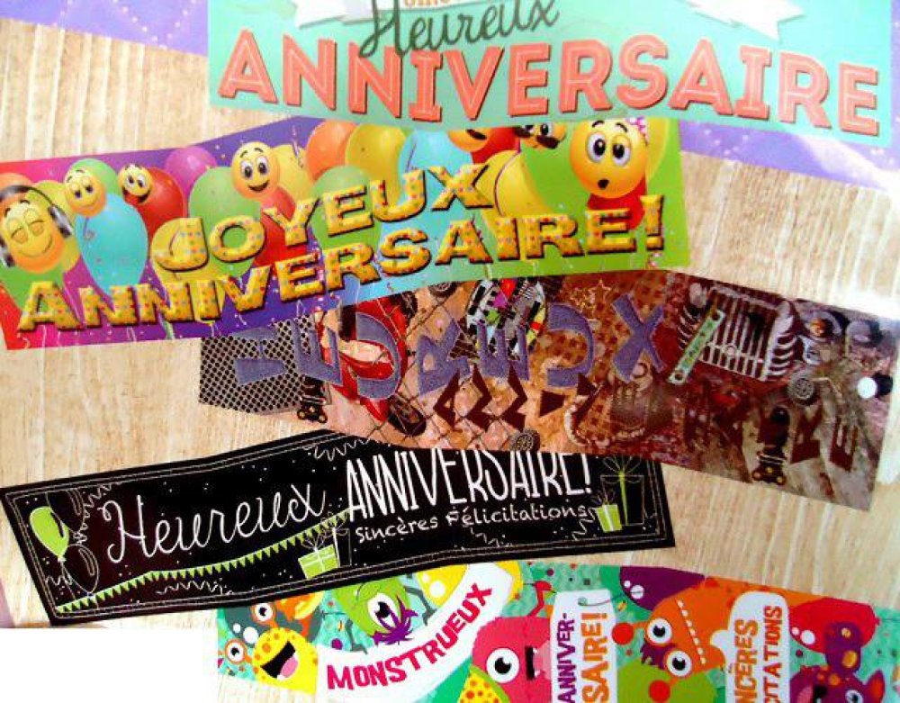 Carte Triple Joyeux Anniversaire Faire Part Enfant Adulte Colore Amusant Un Grand Marche