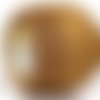 1 pelote de fil métalisé pour crochet 1.25 , 190 m brun / marron / doré / or marque yarnart camellia 