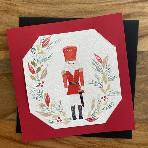 Carte carrée double aquarelle