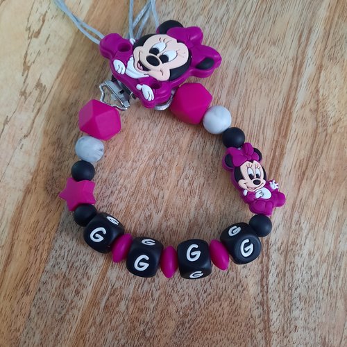 Attache sucette minnie