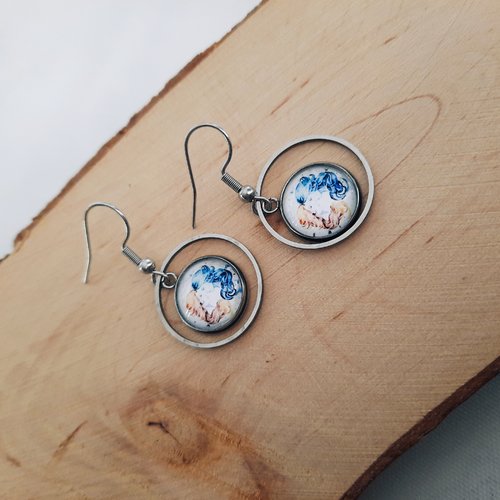 Boucles d'oreilles astrologie gémeaux