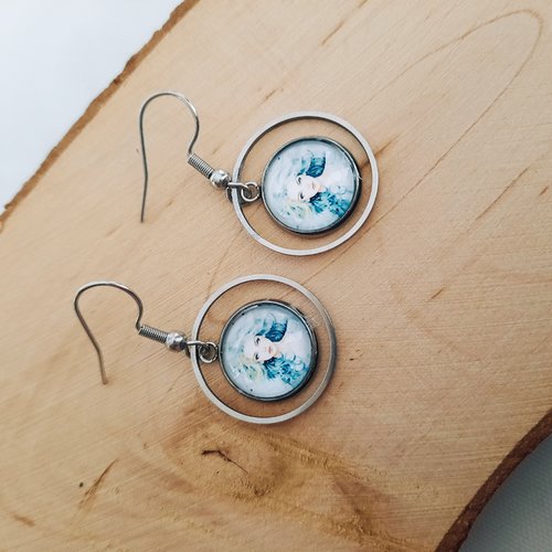 Boucles d'oreilles astrologie vierge