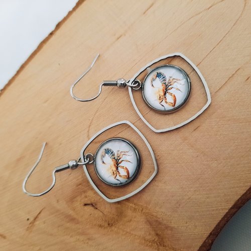Boucles d'oreilles astrologie scorpion