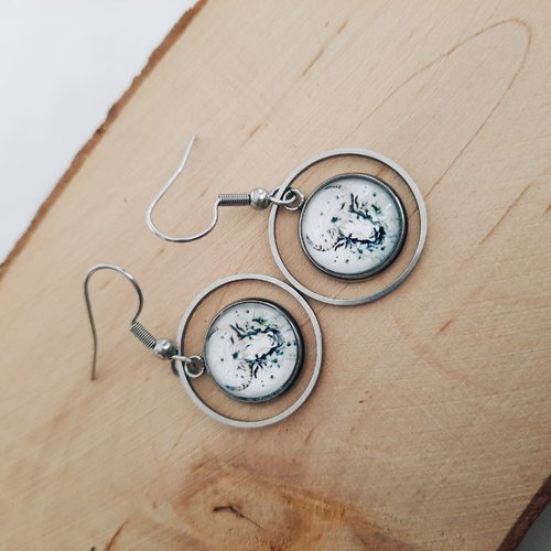 Boucles d'oreilles astrologie taureau