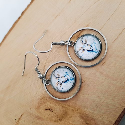 Boucles d'oreilles astrologie capricorne