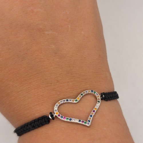 Bracelet macramé coeur