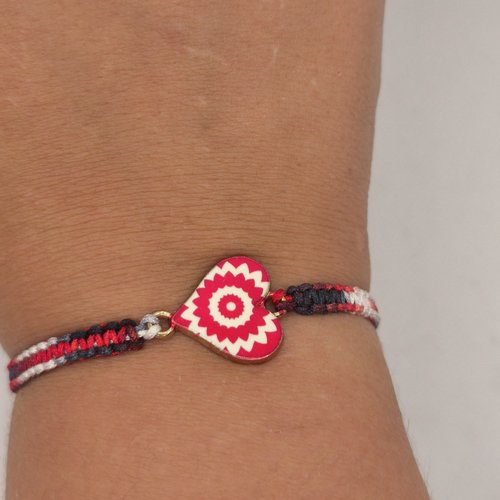 Bracelet macramé coeur