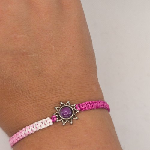 Bracelet macramé soleil