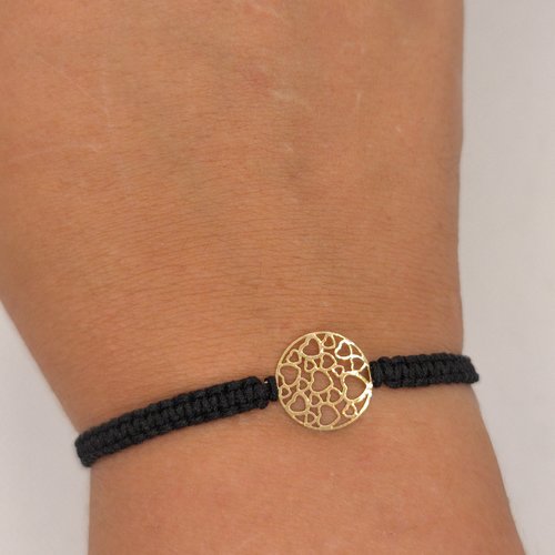Bracelet macramé coeur