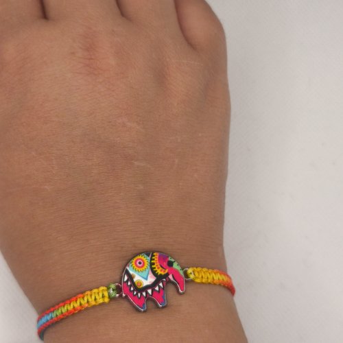 Bracelet macramé éléphant