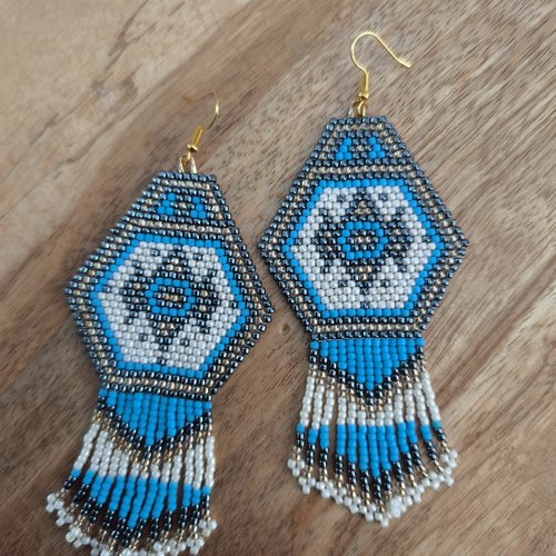 Boucles d'oreilles tissées