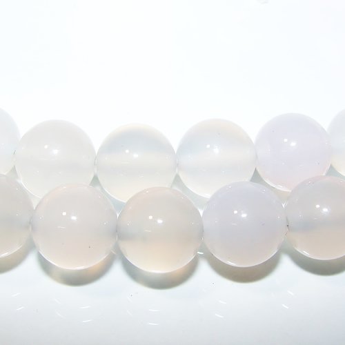 Agate blanche 10 mm.