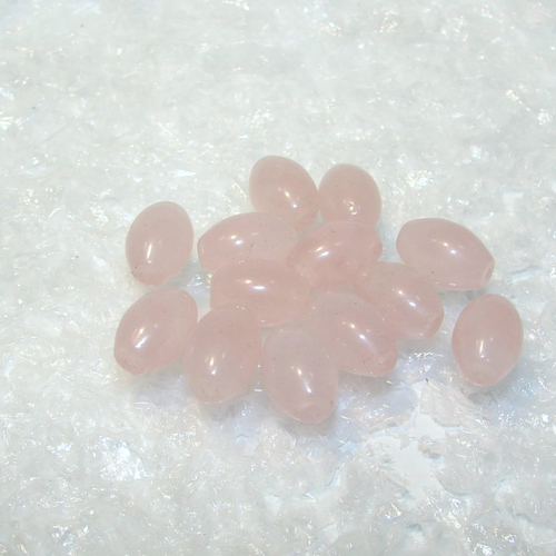 Quartz rose riz 12 mm par 8 mm