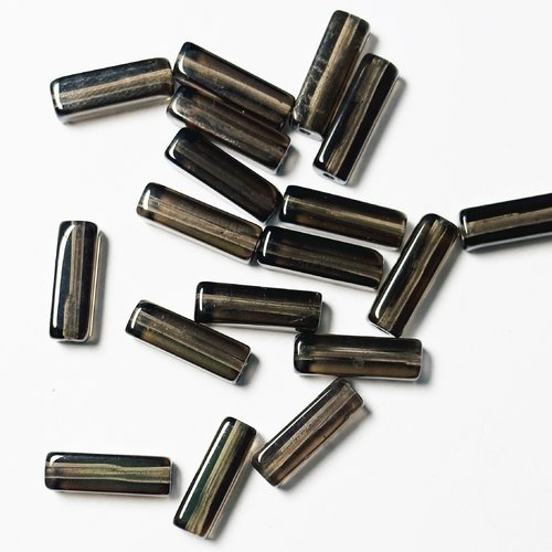 Quartz fumé tube rectangle 13 mm
