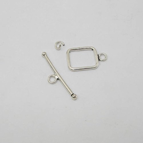 Fermoir toggle rectangulaire 15 mm.