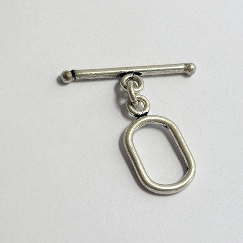 Fermoir toggle argent 925 ovale 28 mm