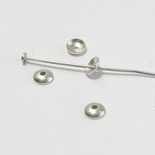Coupelles lisses en argent 925 – 4 mm