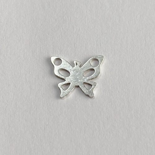 Connecteur papillon ajouré en argent 925 – mini format 7 mm, 2 trous de 1,2 mm