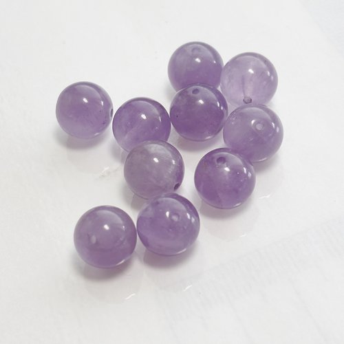 Perle en améthyste lavande – 10 mm
