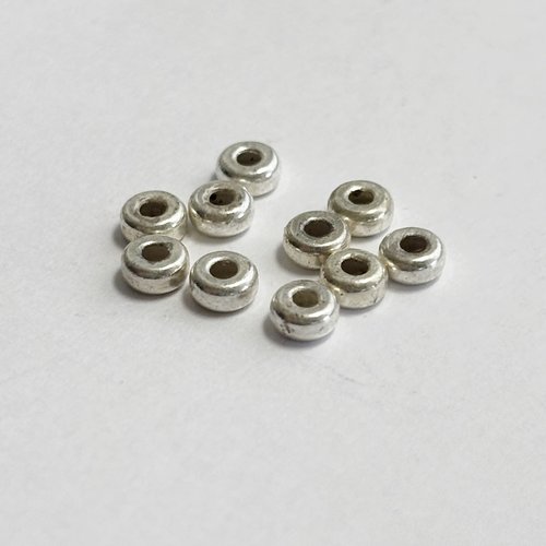 Perle intercalaire lisse en argent 925 – rondelle 3 mm