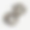 Paire de perles en nacre marron – donuts 25 mm