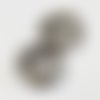 Lot 2 perles donuts en nacre marron – 25 mm