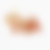 Lot de 10 perles – agate naturelle cubique orangée -1
