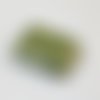 Perle jaspe orbiculaire rectangulaire – 40 mm – verte mouchetée