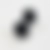 Lot de 2 perles en onyx dépoli rondes 16 mm – trou 1,5 mm