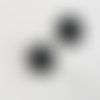 Lot de deux perles en onyx dépoli de 12 mm de diamètre