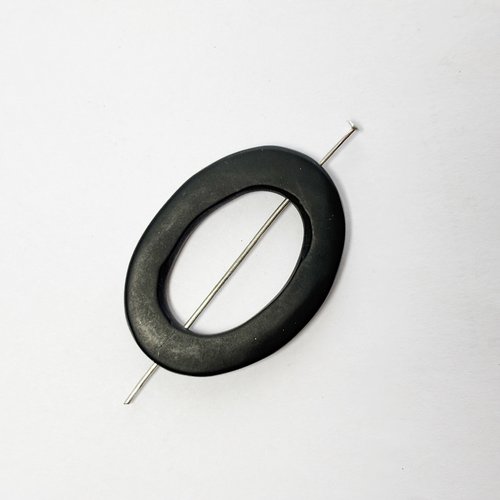 Lot de deux perles en onyx dépoli de 12 mm de diamètre